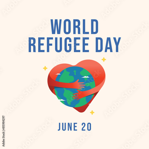 World Refugee Day vector design template. refugee vector illustration. vector eps 10. flat design.