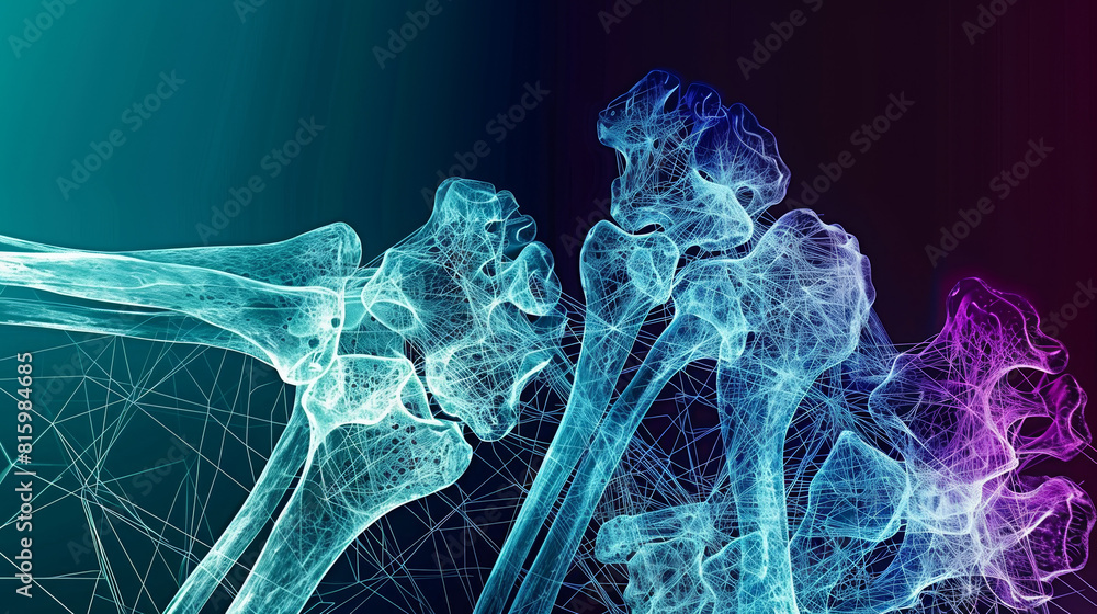 Detailed 3D X-Ray Render of Fractured Male Tibia Bone Anatomy in Medical Imaging Concept Detailed 3D X-Ray Render of Fractured Male Tibia Bone Anatomy in Medical Imaging Concept