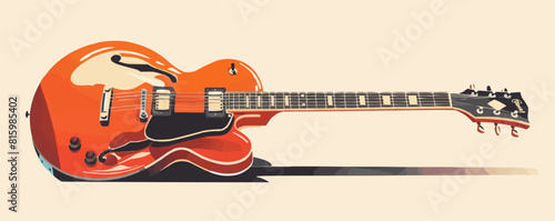 Retro guitar. vector simple illustration