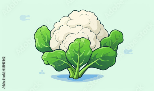 Cauliflower vector flat minimalistic isolated vector style illustration