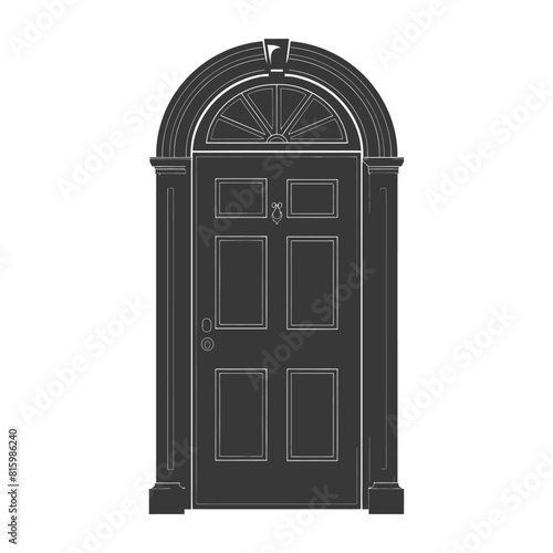 Silhouette door black color only