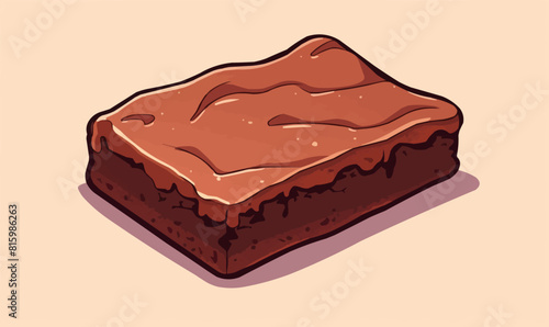Brownie vector flat minimalistic isolated vector style illustration