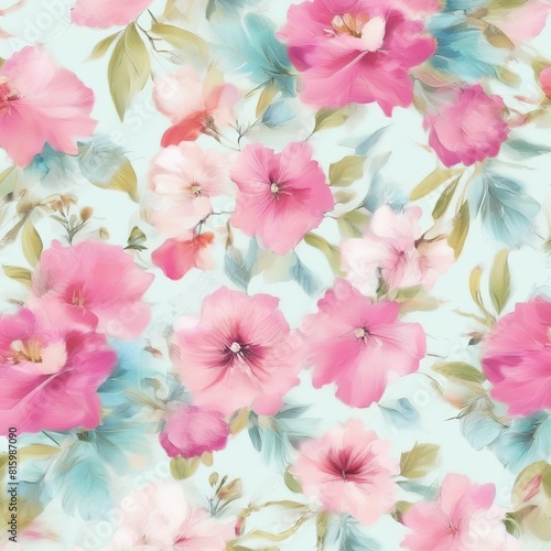 beautiful floral flower seamless pattern background for premium product ai generated