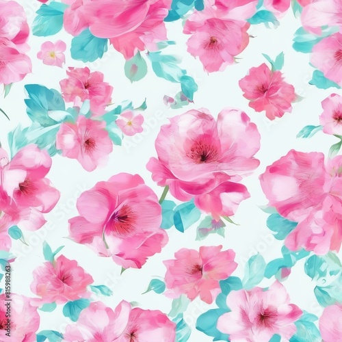 beautiful floral flower seamless pattern background for premium product ai generated