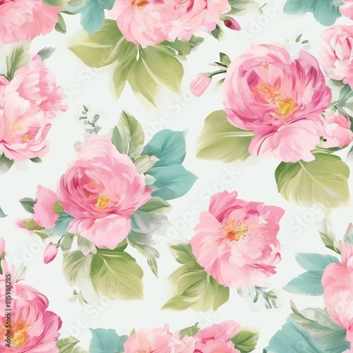 beautiful floral flower seamless pattern background for premium product ai generated