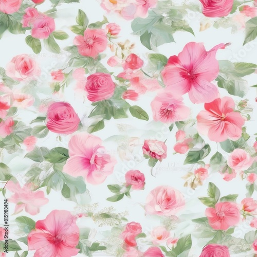 beautiful floral flower seamless pattern background for premium product ai generated