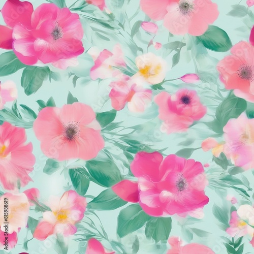 beautiful floral flower seamless pattern background for premium product ai generated