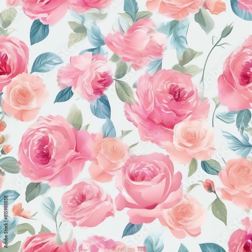 beautiful floral flower seamless pattern background for premium product ai generated