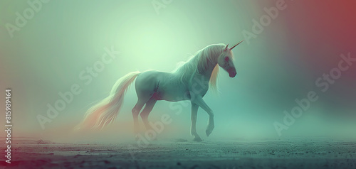 Illustrate a sleek unicorn in a minimalist approach