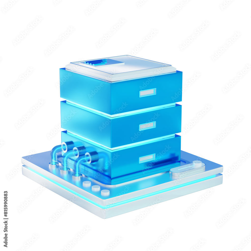 Database system 3d illustration Database system 3d illustration