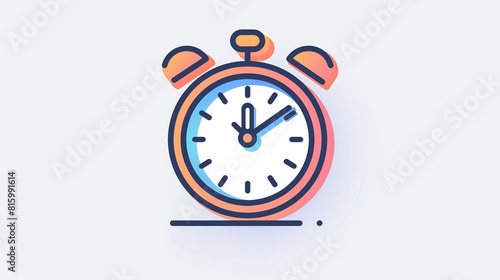 stylish clock icon representing time management and scheduling displayed against a simple white background.