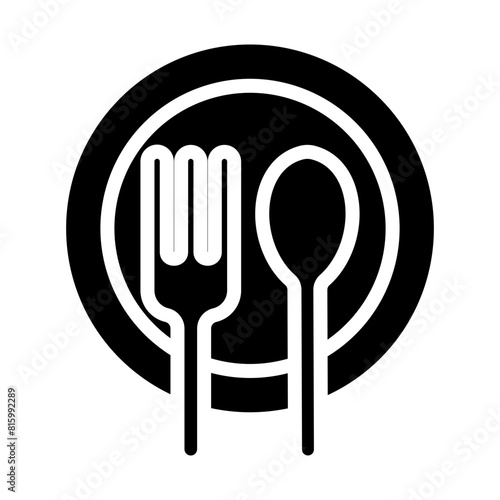Disposable tableware Glyph Icon Design