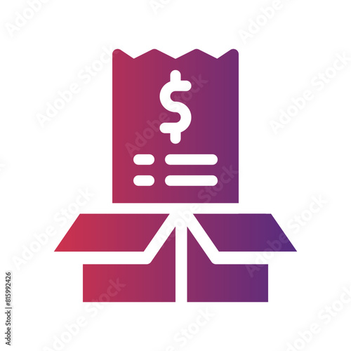 delivery flat gradient icon