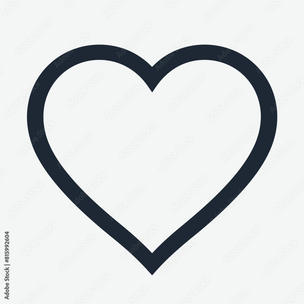 Vector style heart shape symbol logo Vector style heart shape symbol logo