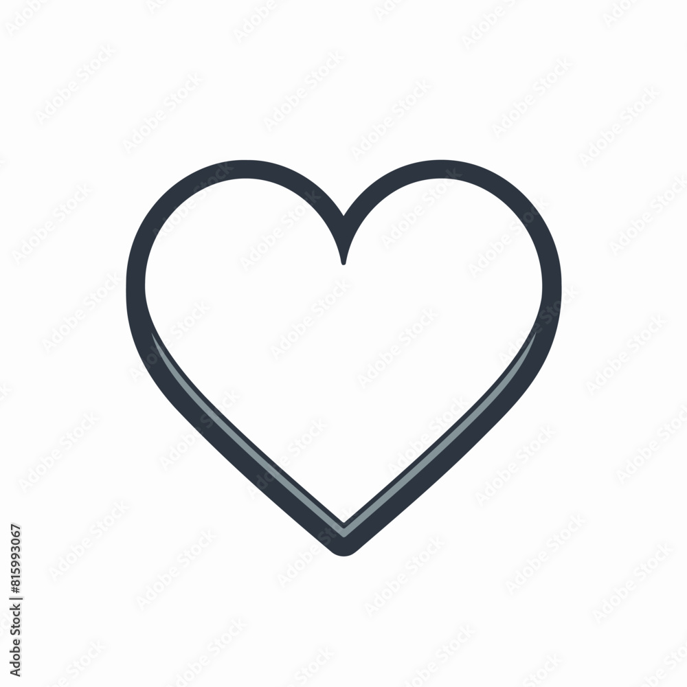 Vector style heart shape symbol logo Vector style heart shape symbol logo