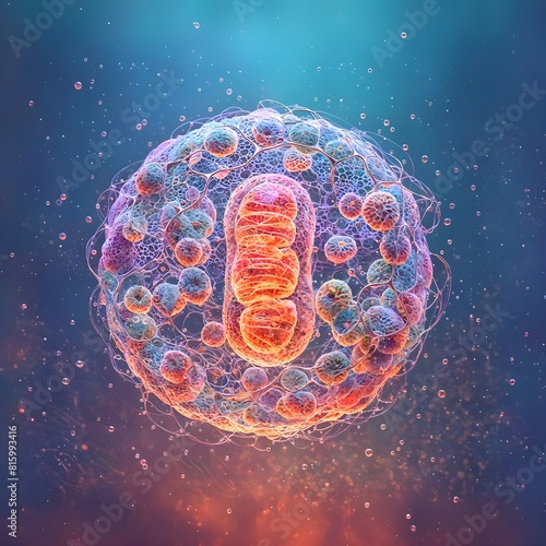 A 3D rendered illustration of bacteria cells on futuristic scientific background