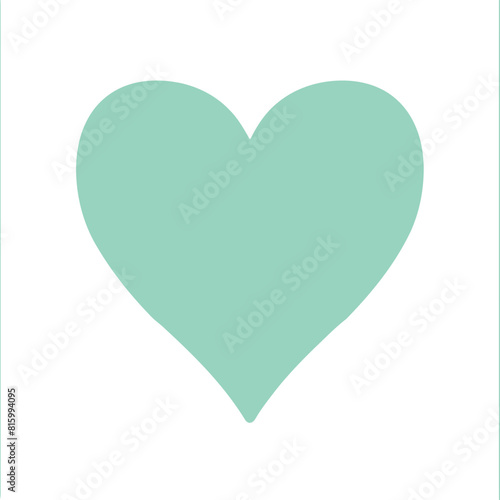 Vector style heart shape symbol logo