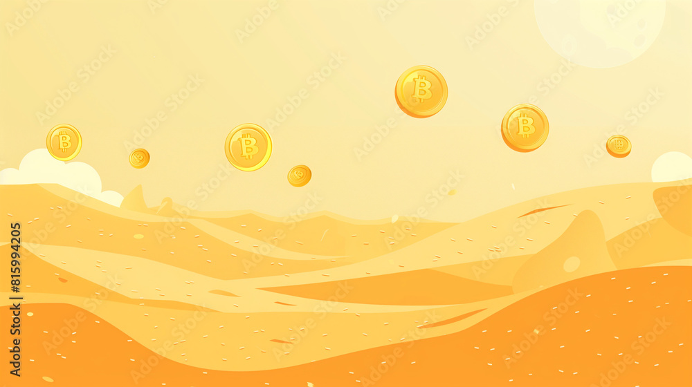 digital finance in its simplest form with our Simplified Cryptocurrency Landscape. This minimalist image features just a handful of well-known cryptocurrency
