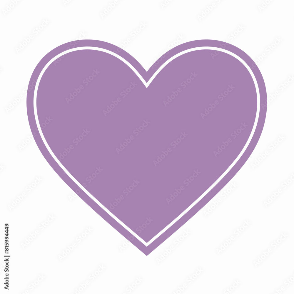 Vector style heart shape symbol logo Vector style heart shape symbol logo