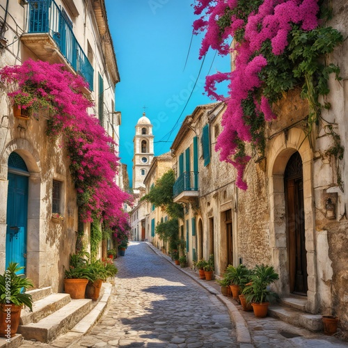 corfu town greece photo