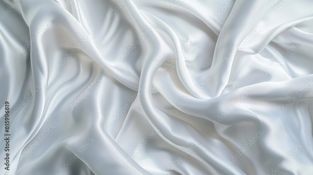 Obraz premium luxurious white silk fabric background with soft folds and creases elegant textile texture