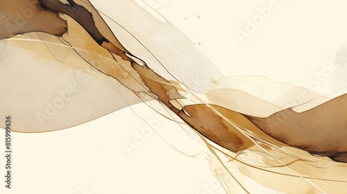 Abstract Painting With Brown and Beige Colors