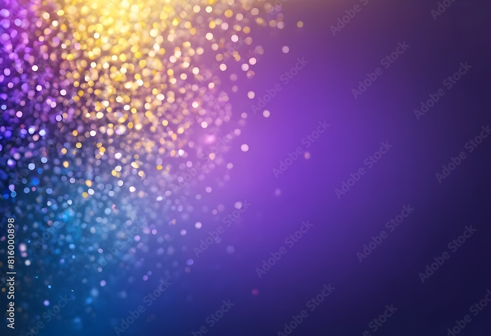 Obraz premium Radiant, out-of-focus abstract banner background with a shimmering array of circular bokeh elements in a vibrant rainbow of colors including violet, cobalt, saffron, and platinum