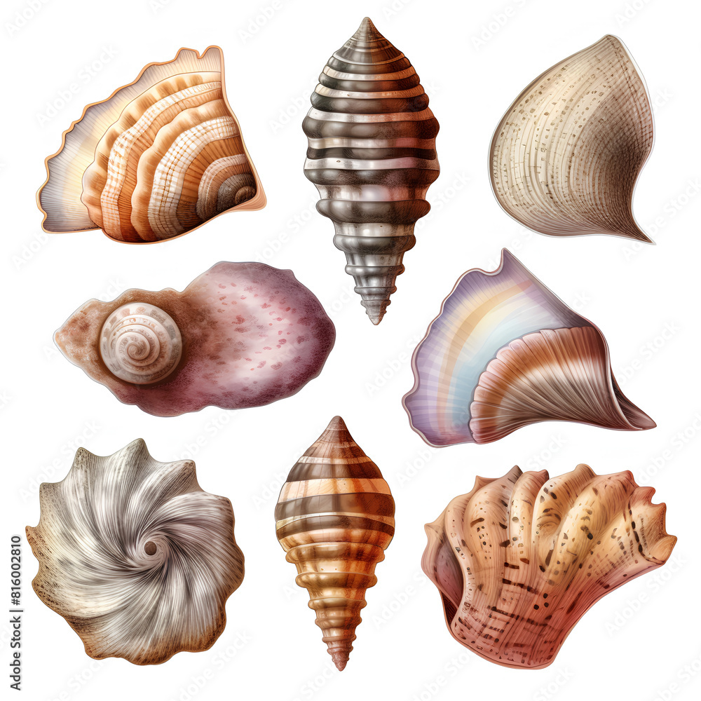 Obraz premium collection of seashells