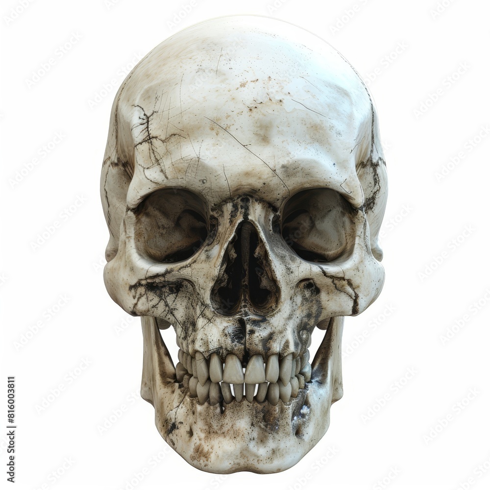 Obraz premium a skull with a missing jaw and a missing jaw