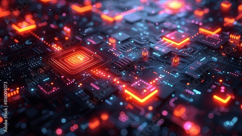 Neon cyber space network illustrates tech ties. © Тетяна Іванова