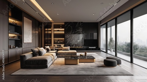 Modern living room design.
