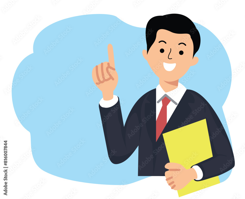office man holding files with hands doing presentation or advertising concept and announcement office man holding files with hands doing presentation or advertising concept and announcement