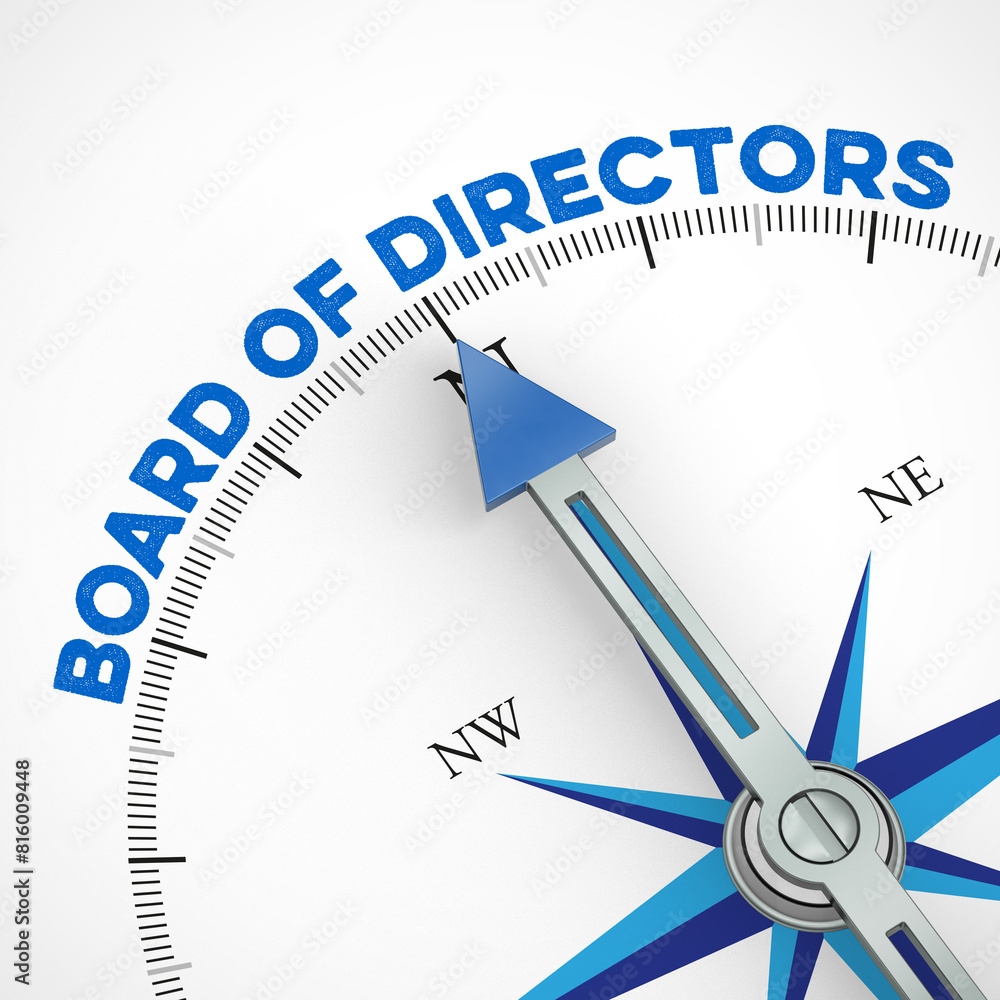 Kompass zeigt auf Schriftzug Board of Directors als Business Konzept Kompass zeigt auf Schriftzug Board of Directors als Business Konzept