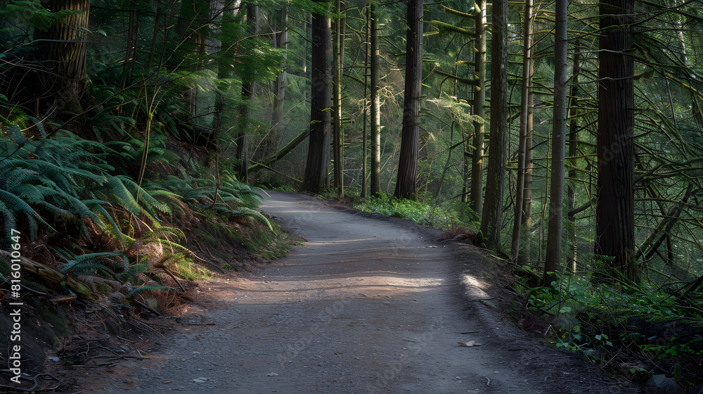 Forrest trail in North Vancouver : Generative AI Forrest trail in North Vancouver : Generative AI