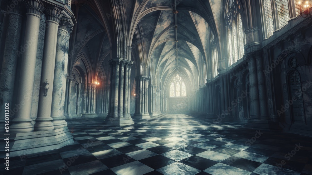 Abstract empty big hall dark gothic light room. Abstract empty big hall dark gothic light room.