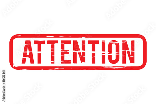 attention stamp. attention label. square grunge sign