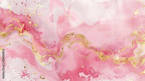 pink gold marble watercolor abstract painting luxury background texture pattern wallpaper