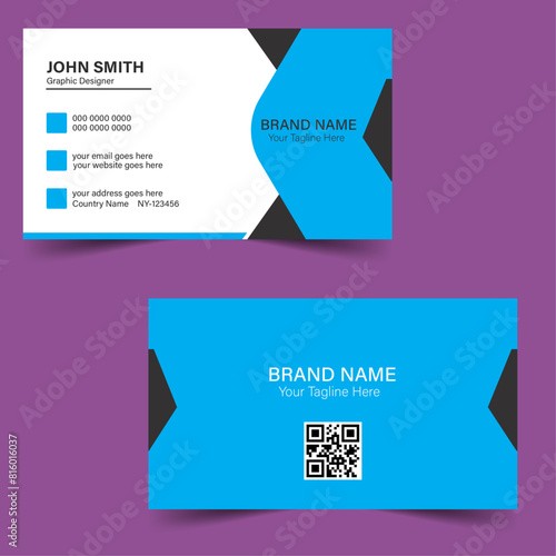 Minimal simple visiting card design layout