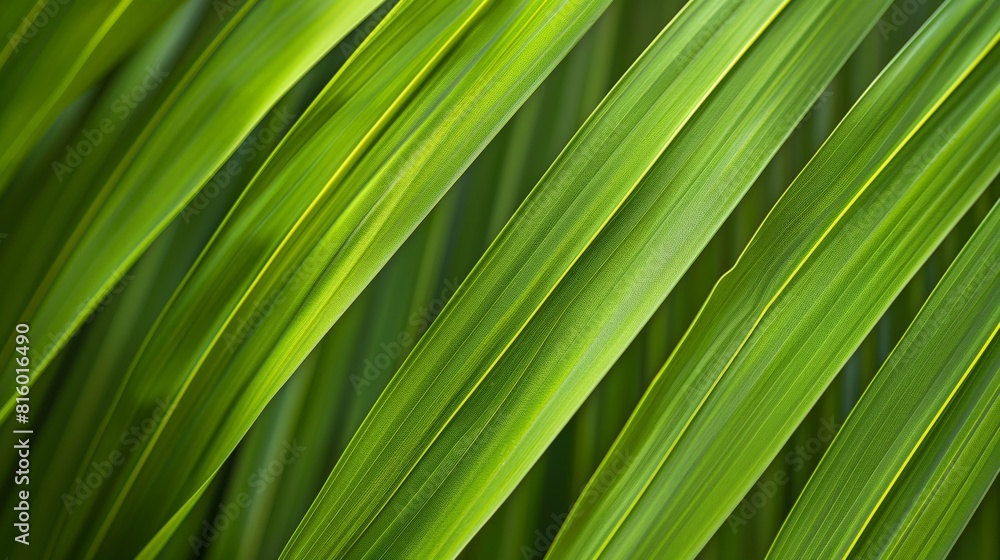 palm leaf tropical green leaf close up shot
