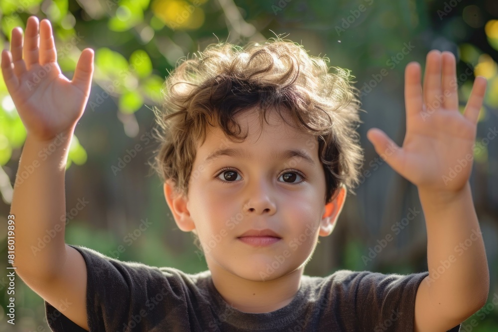 The delightful experience of child's playtime outdoors in the sunny garden. Embracing innocence and playful exploration of nature and freedom The delightful experience of child's playtime outdoors in the sunny garden. Embracing innocence and playful exploration of nature and freedom