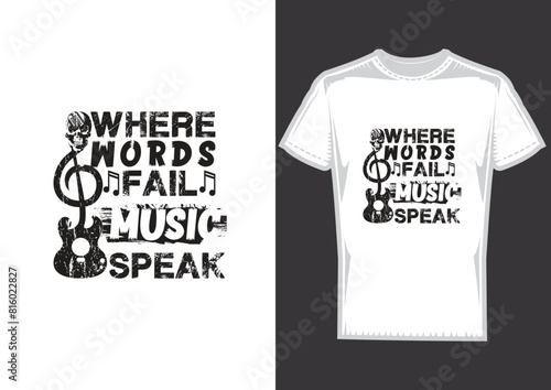 Unique Music t shirt design
