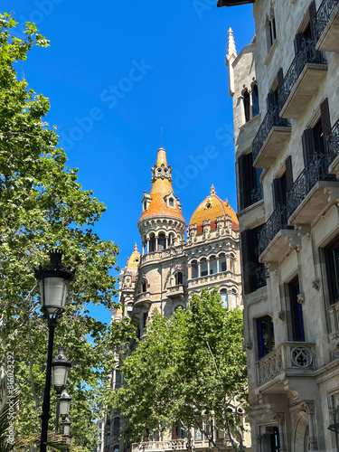 Barcelona architecture, building in Passeig de Gracia. Spain.
