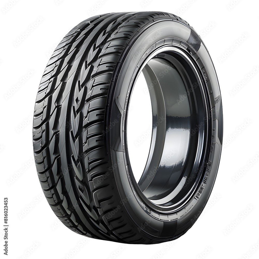 Obraz premium Car tire isolated on transparent background