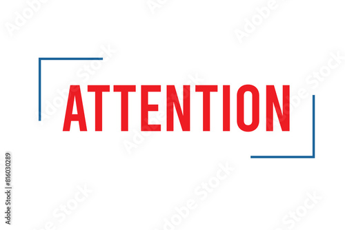 red stamp with the words attention