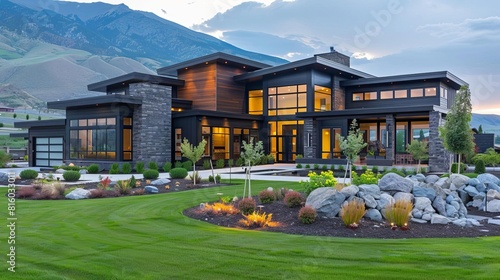 utah home exterior beautiful modern architecture design photo