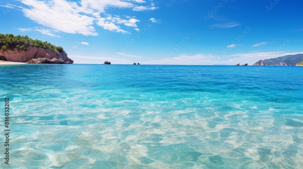 Beautiful tropical beach with blue sky and white clouds abstract texture background. Copy space of summer vacation and holiday business travel concept. Beautiful tropical beach with blue sky and white clouds abstract texture background. Copy space of summer vacation and holiday business travel concept.