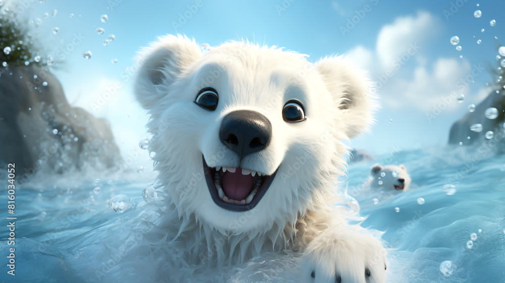 Cute cartoon of a baby bear for illustrations for children Cute cartoon of a baby bear for illustrations for children