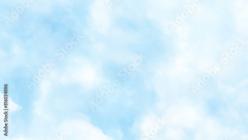 Blue sky and white cloud detail. Summer heaven with colorful clearing sky. Good weather  beautiful nature Fantasy