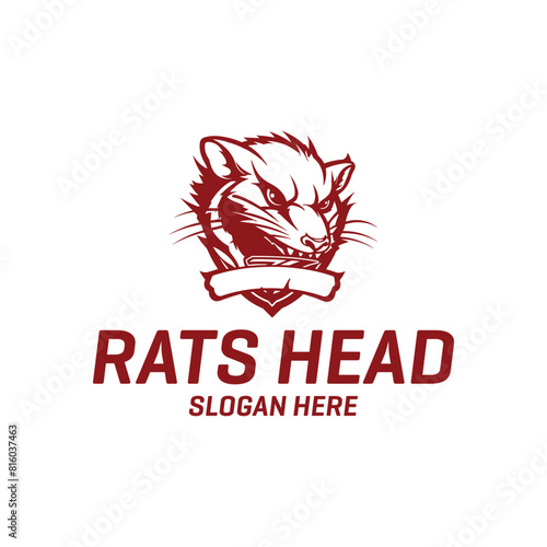 Rat's head logo vector illustration