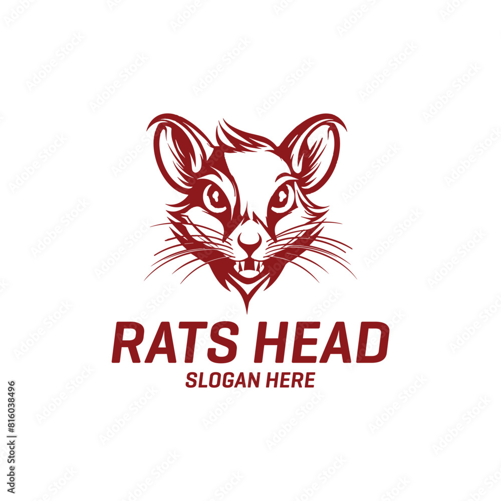 Rat's head logo vector illustration Rat's head logo vector illustration